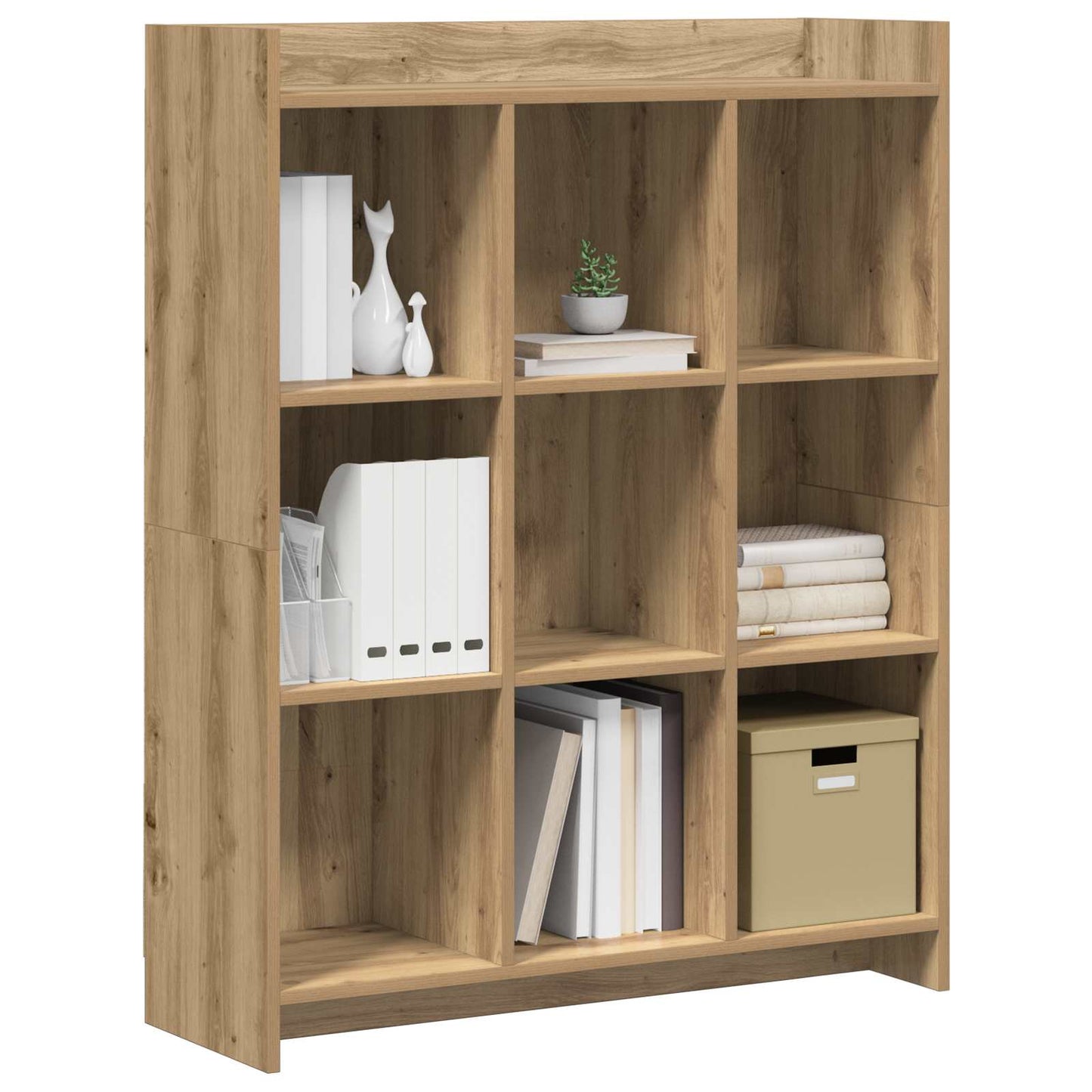Könyvszekrény 9 szintes 87,5 x 30 x 111 cm Szerelt Fa