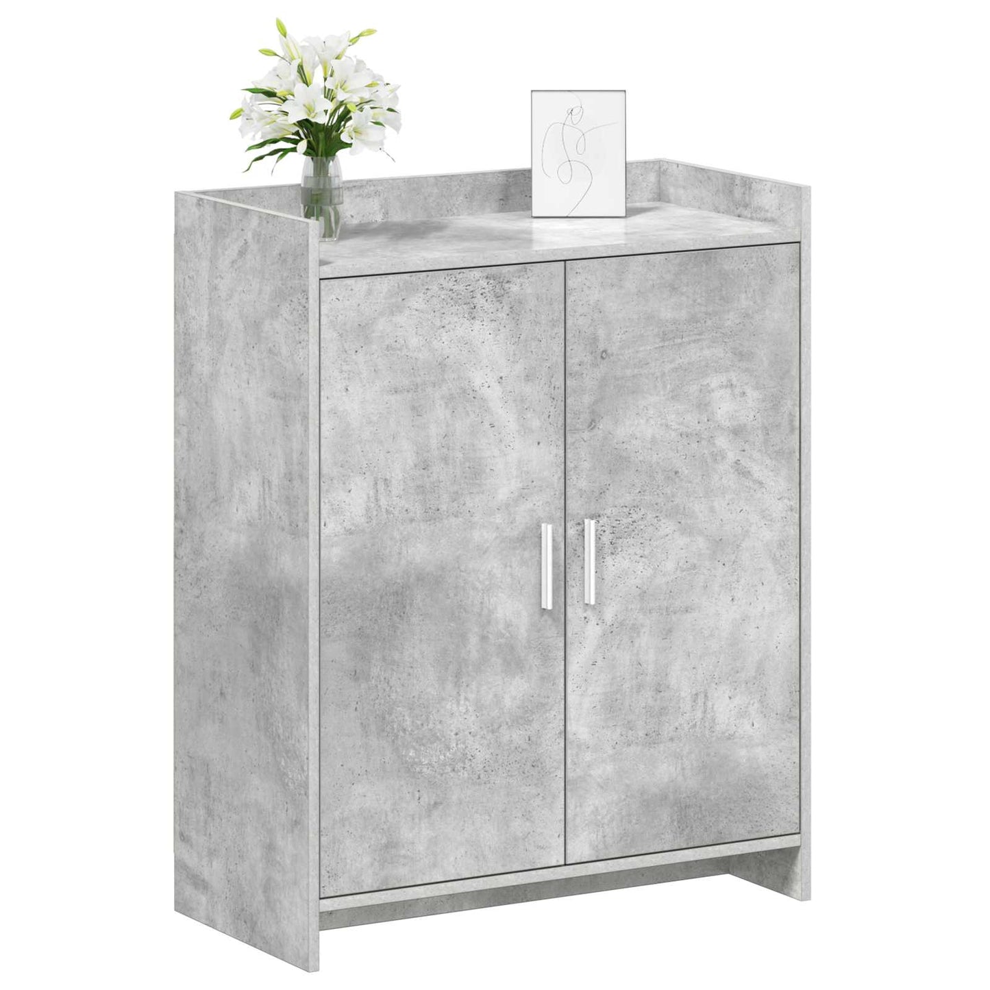 Cipőszekrény tárolóval Betonszürke 73,5 x 36 x 92 cm Szerelt Fa