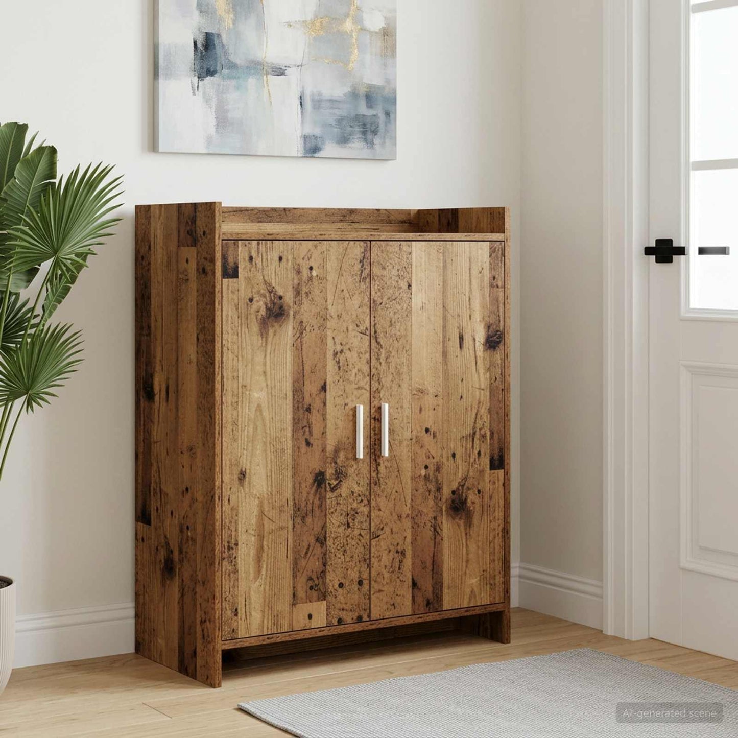 Cipőszekrény tárolóval Antik Fa 73,5 x 36 x 92 cm Szerelt Fa