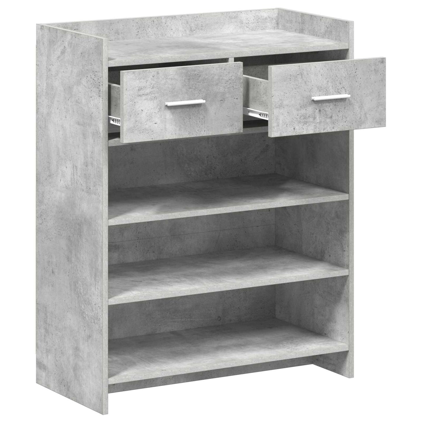 Cipőszekrény fiókkal Betonszürke 73,5 x 36 x 92 cm Szerelt Fa