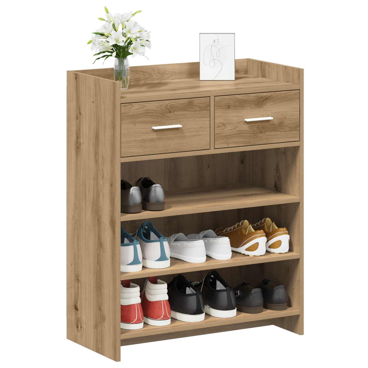 Cipőszekrény Kézműves Tölgy 73,5 x 36 x 92 cm Szerelt Fa