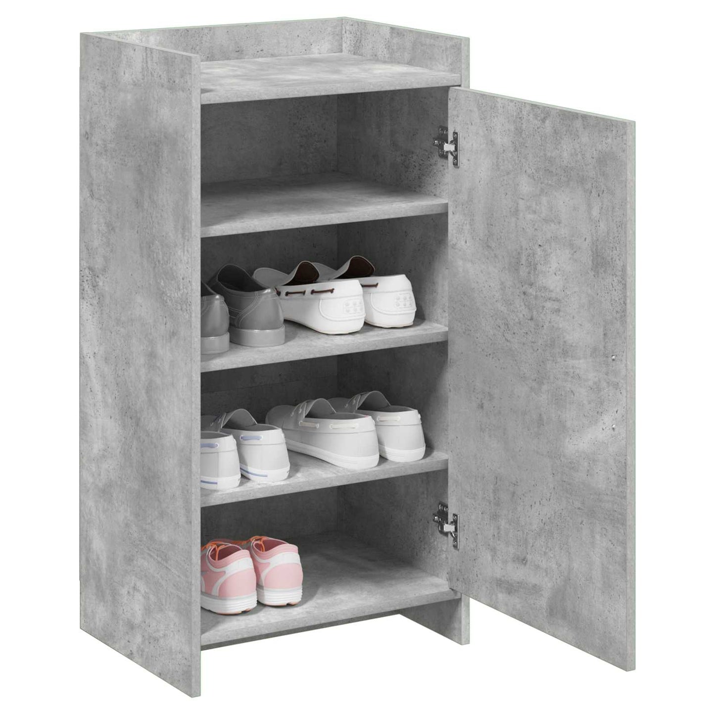 Cipőszekrény tárolóval Betonszürke 48 x 36 x 92 cm Szerelt Fa