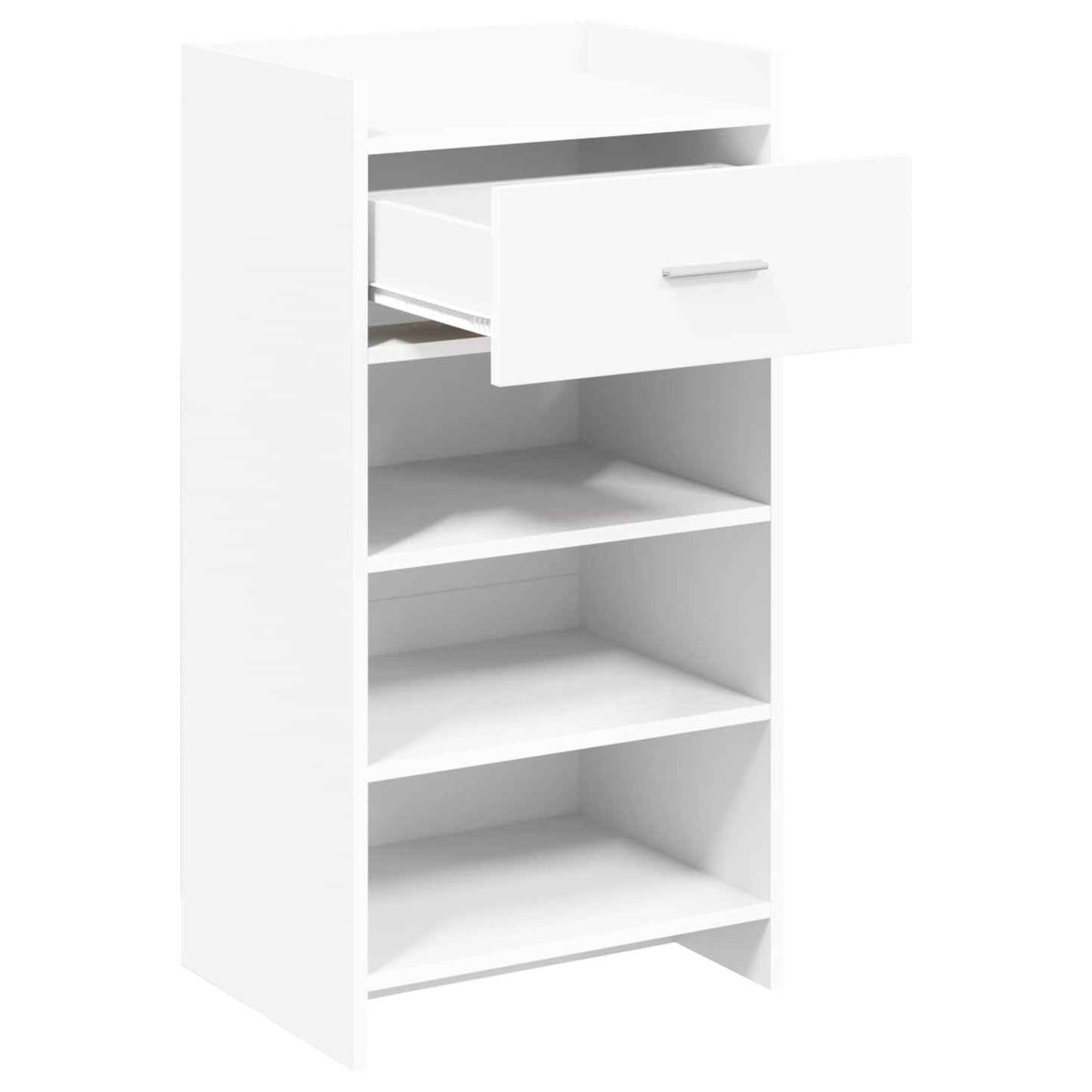 Cipőszekrény fiókkal tárolóval Fehér 48 x 36 x 92 cm Szerelt Fa