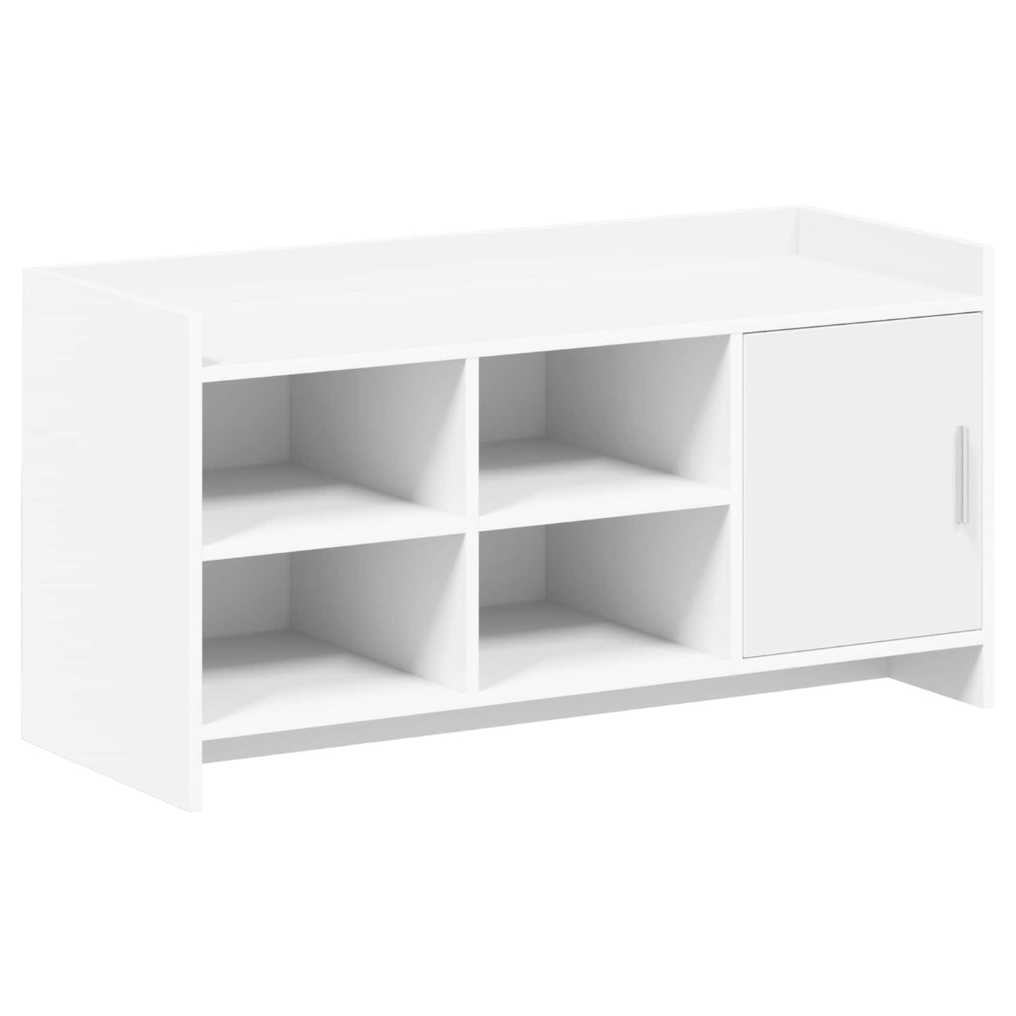 Cipőszekrény tárolóval Fehér 100 x 39,5 x 51 cm Szerelt Fa