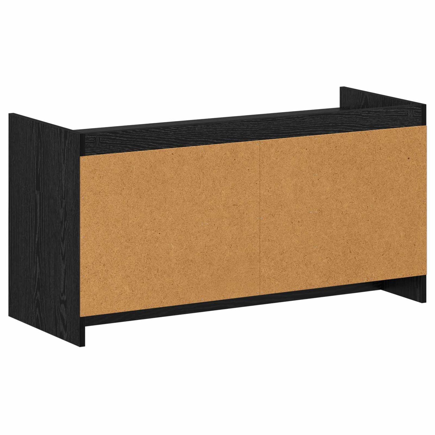 Cipőszekrény ajtóval Fekete Tölgy 100 x 39,5 x 51 cm Szerelt Fa