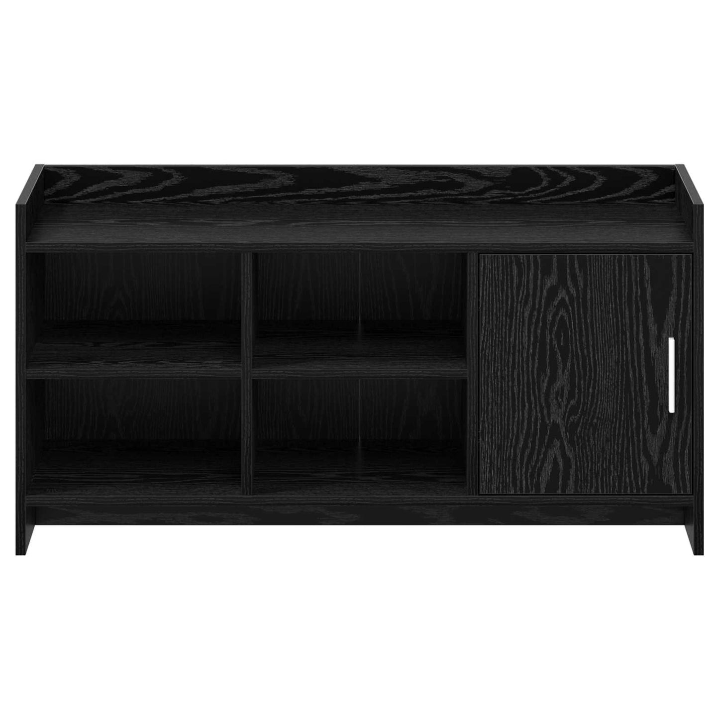 Cipőszekrény ajtóval Fekete Tölgy 100 x 39,5 x 51 cm Szerelt Fa