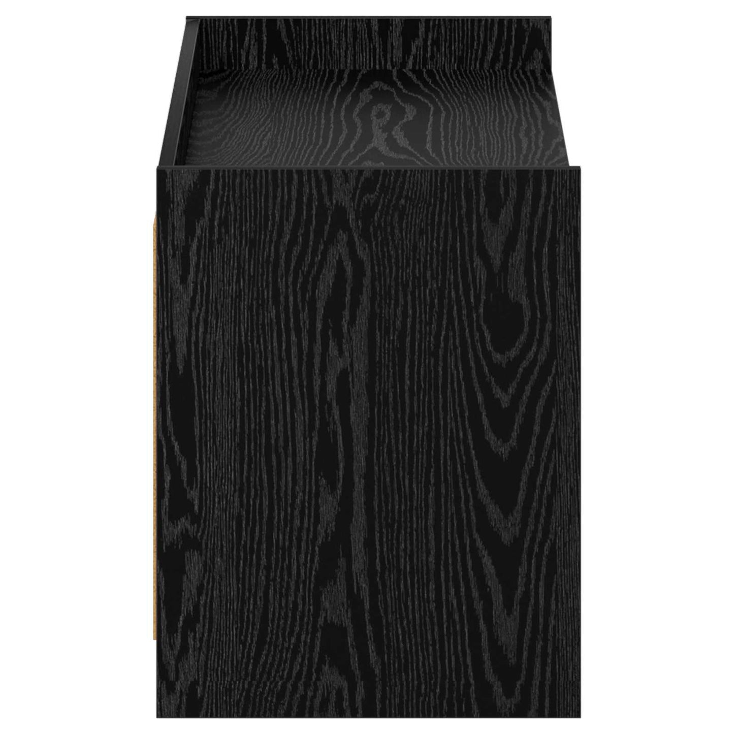 Cipőszekrény ajtóval Fekete Tölgy 100 x 39,5 x 51 cm Szerelt Fa