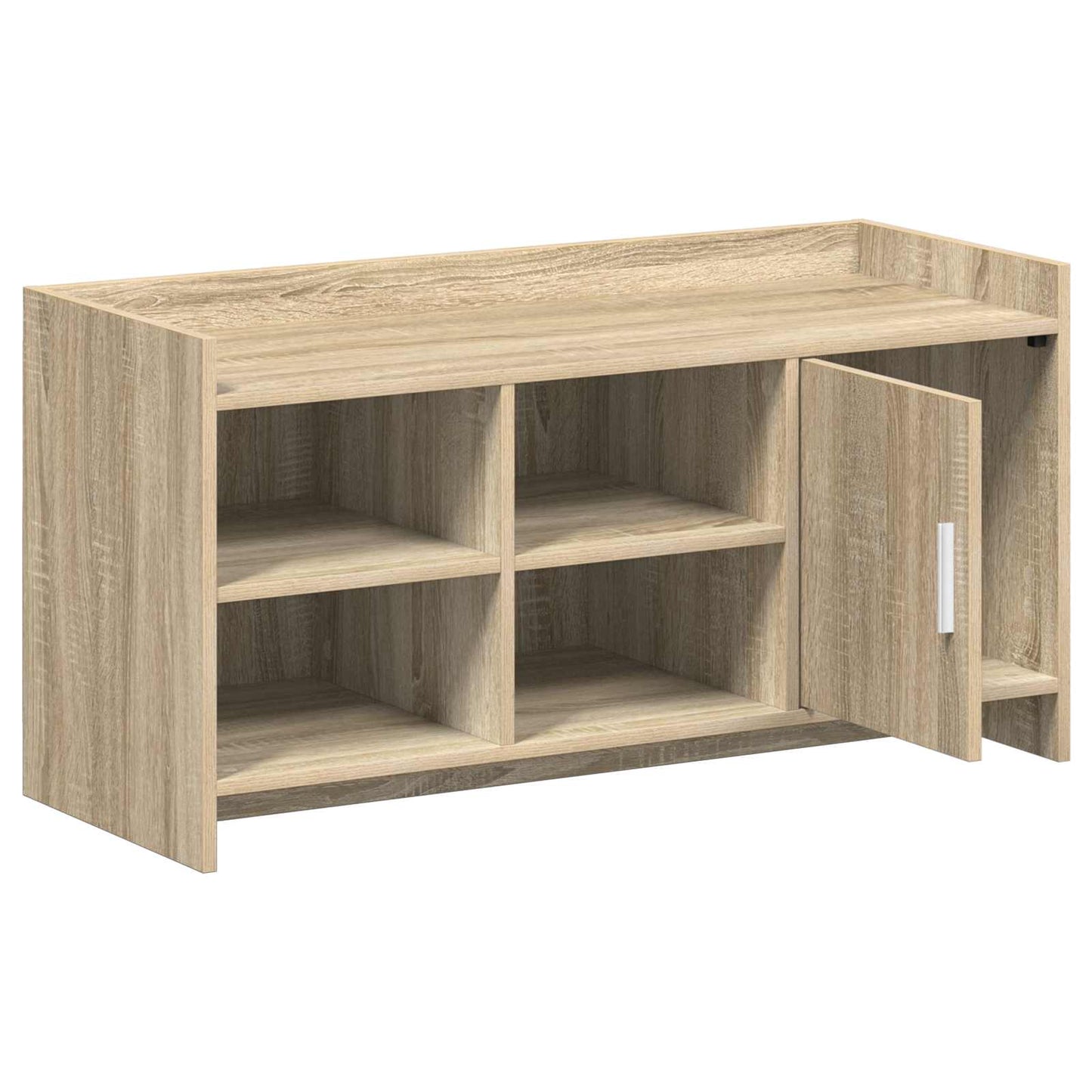 Cipőszekrény ajtóval Sonoma Tölgy 100 x 39,5 x 51 cm Szerelt Fa