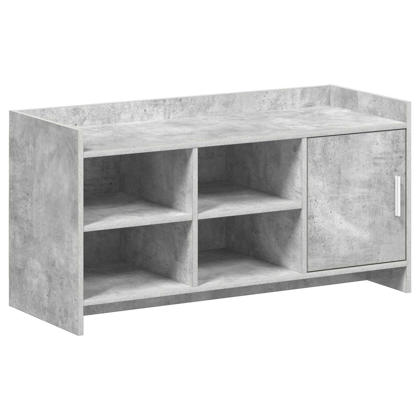 Cipőszekrény ajtóval Betonszürke 100 x 39,5 x 51 cm Szerelt Fa