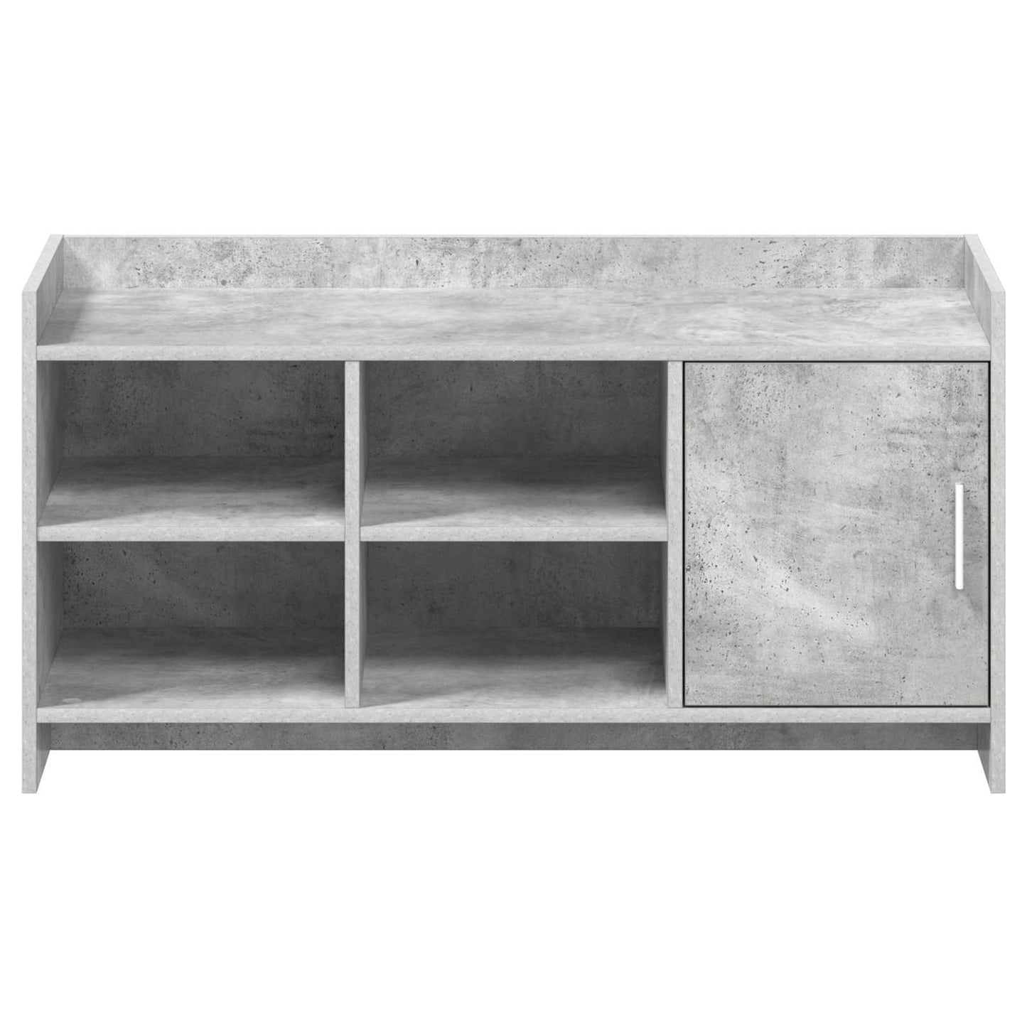 Cipőszekrény ajtóval Betonszürke 100 x 39,5 x 51 cm Szerelt Fa
