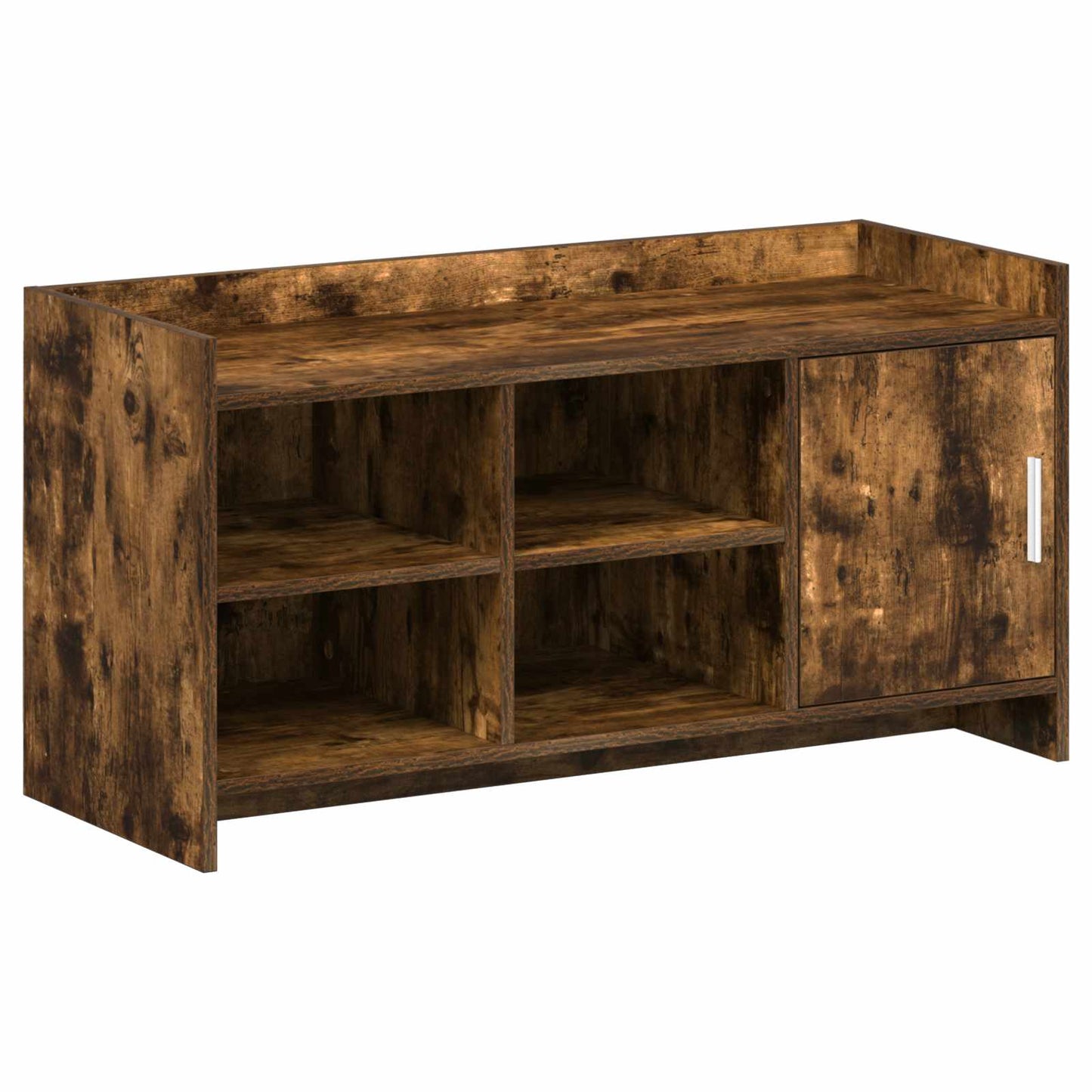 Cipőszekrény ajtóval Füstös Tölgy 100 x 39,5 x 51 cm Szerelt Fa