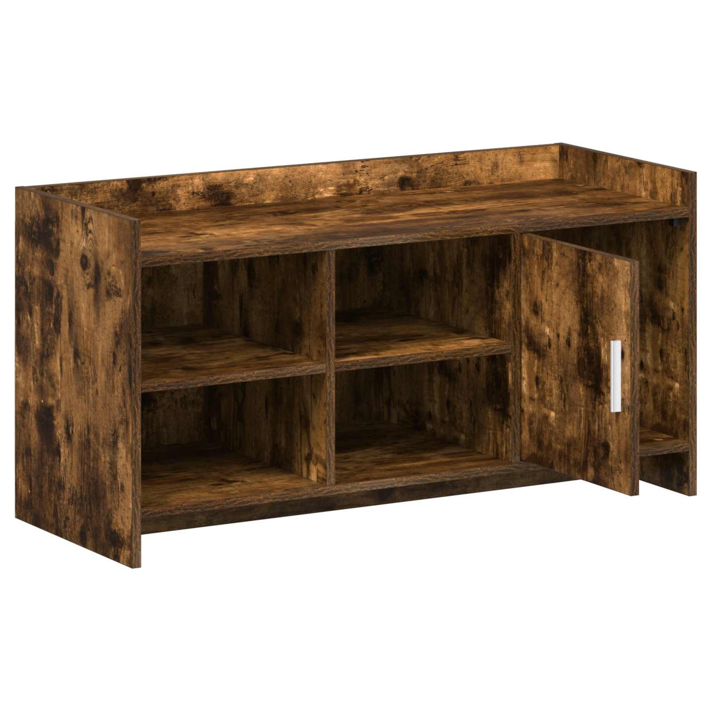 Cipőszekrény ajtóval Füstös Tölgy 100 x 39,5 x 51 cm Szerelt Fa