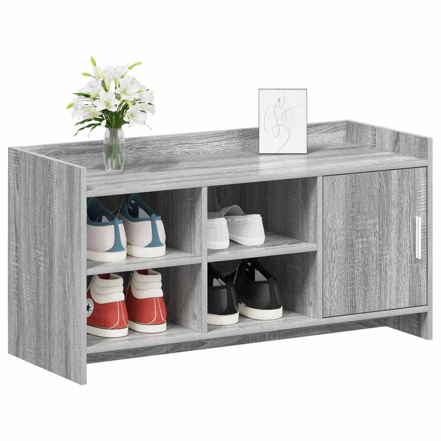 Cipőszekrény Szürke Sonoma 100 x 39,5 x 51 cm Szerelt Fa