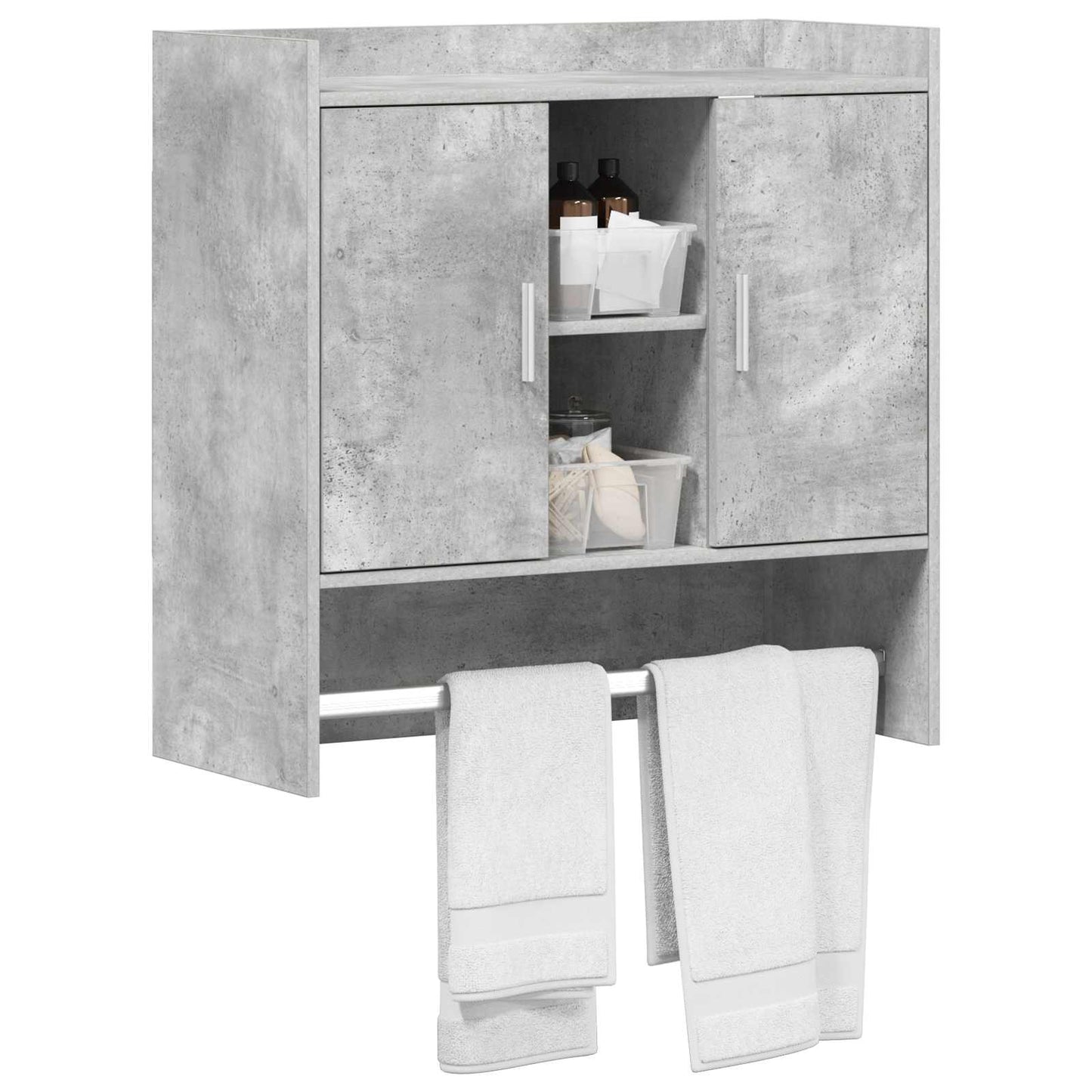 Falpolc Falra szerelhető Betonszürke 80 x 36 x 80 cm Szerelt Fa