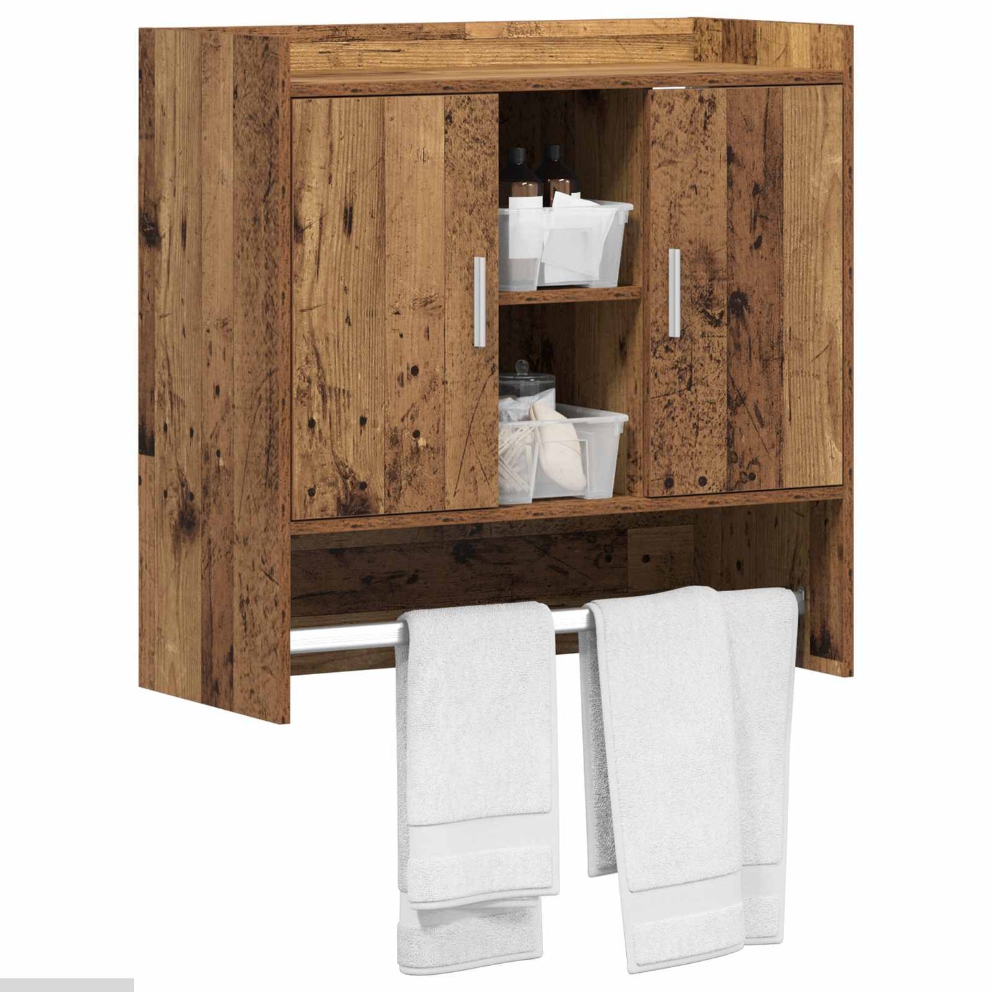 Falpolc Falra szerelhető Antik Fa 80 x 36 x 80 cm Szerelt Fa