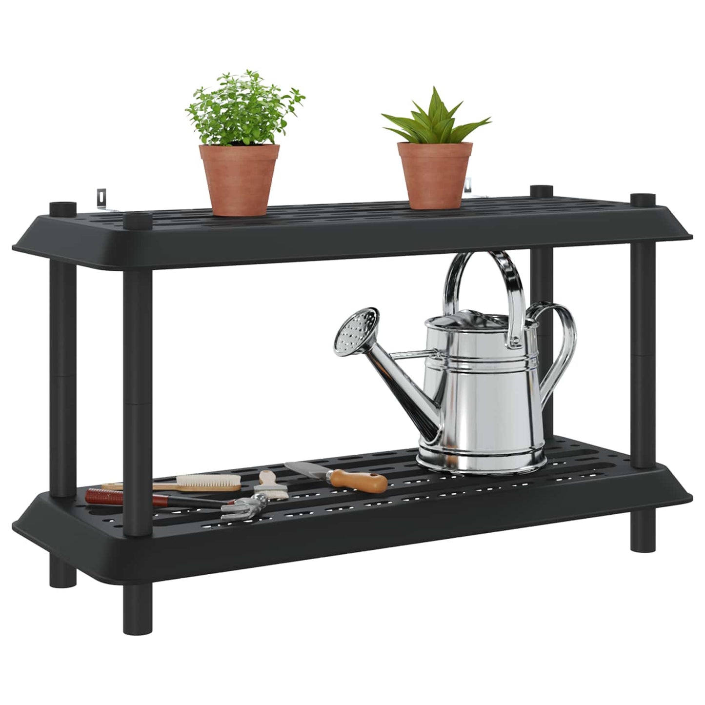 Polc egység 2 szint 100 x 40 x 55,5 cm PP Antracitszürke