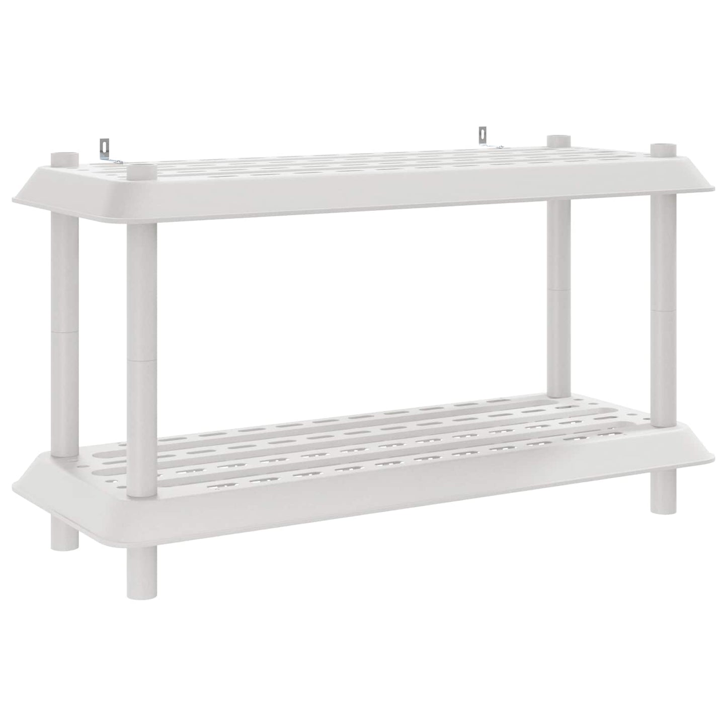 Polc egység 2 szint 100 x 40 x 55,5 cm PP Fehér
