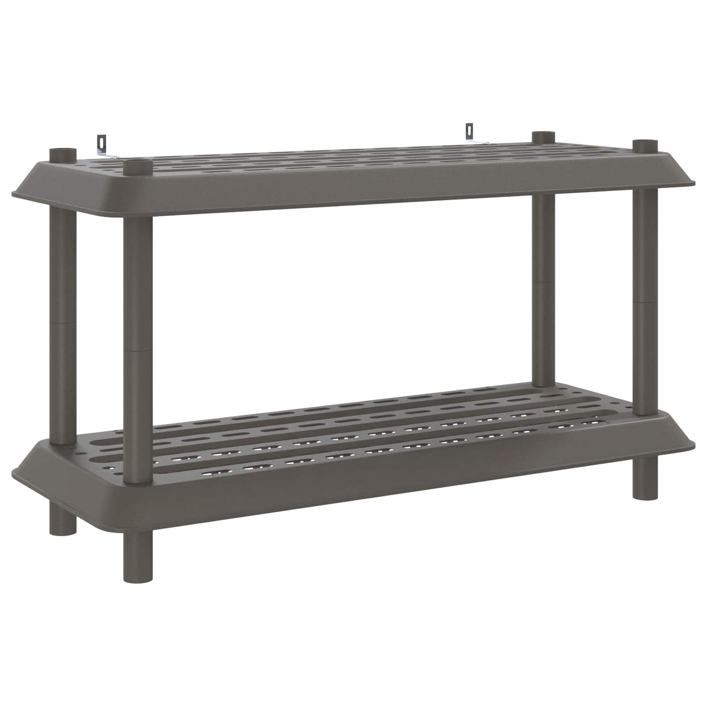 Polc egység 2 szint 100 x 40 x 55,5 cm PP Világosszürke