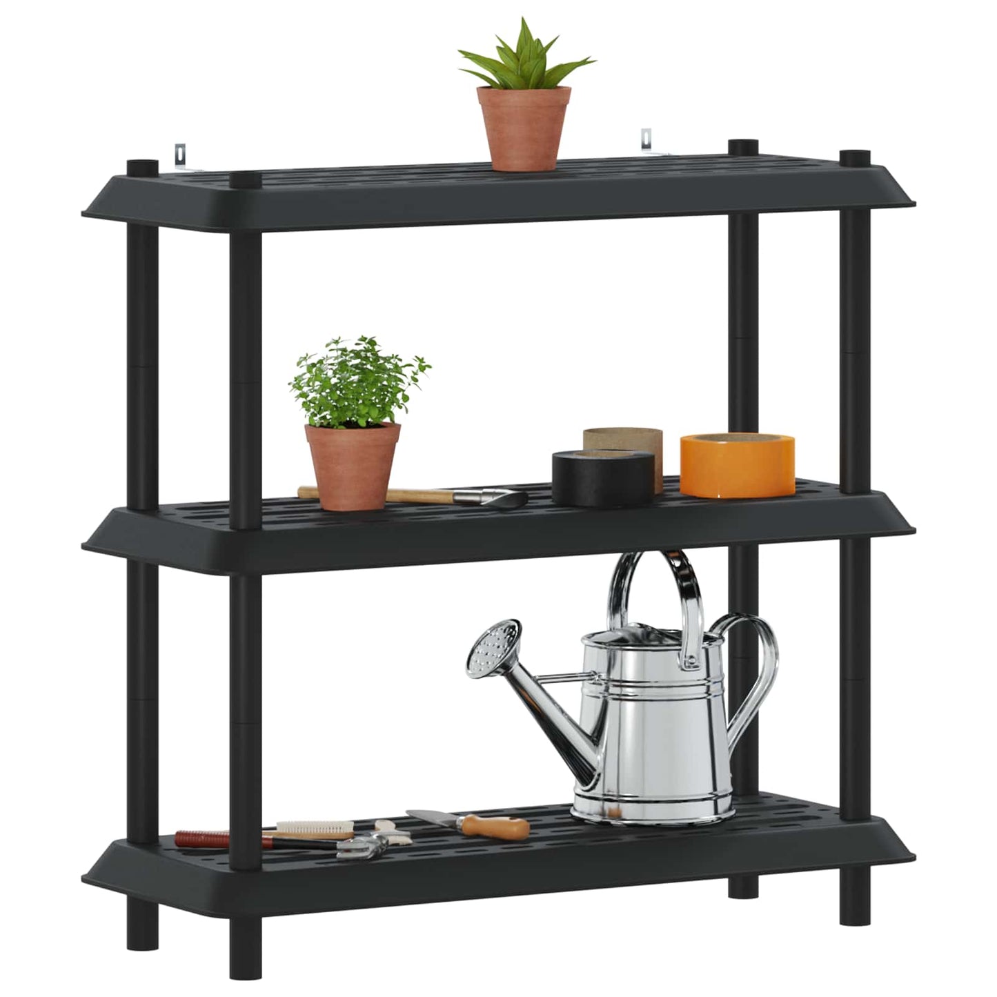 Polc egység 3 szint 100 x 40 x 96 cm PP Antracitszürke