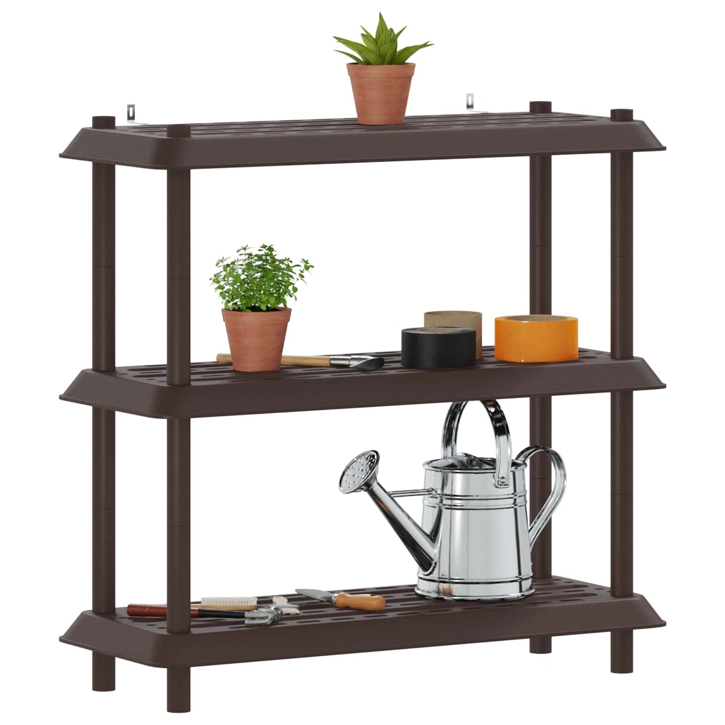 Polc egység 3 szint 100 x 40 x 96 cm PP Barna