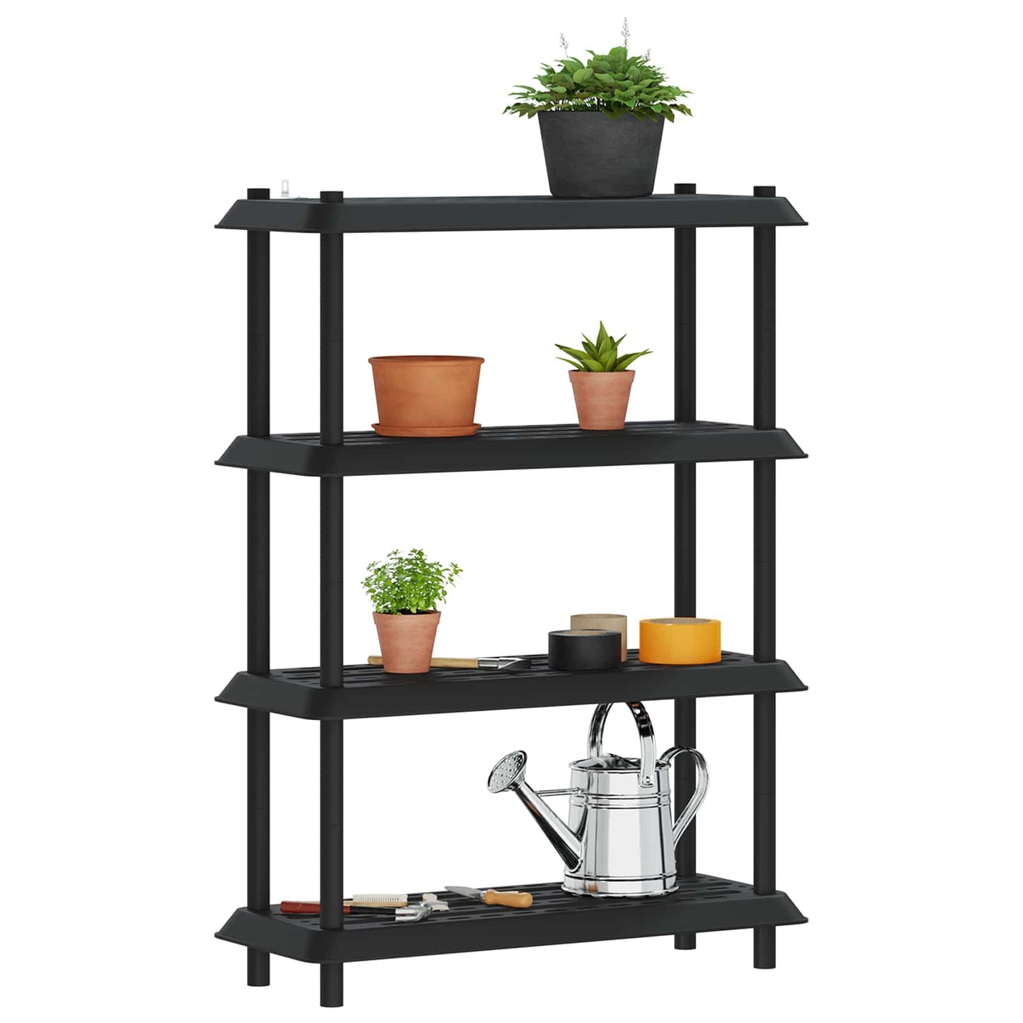 Polc egység 4 szint 100 x 40 x 136,5 cm PP Antracitszürke