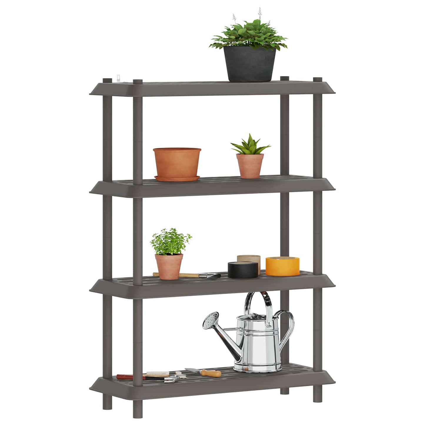 Polc egység 4 szint 100 x 40 x 136,5 cm PP Világosszürke