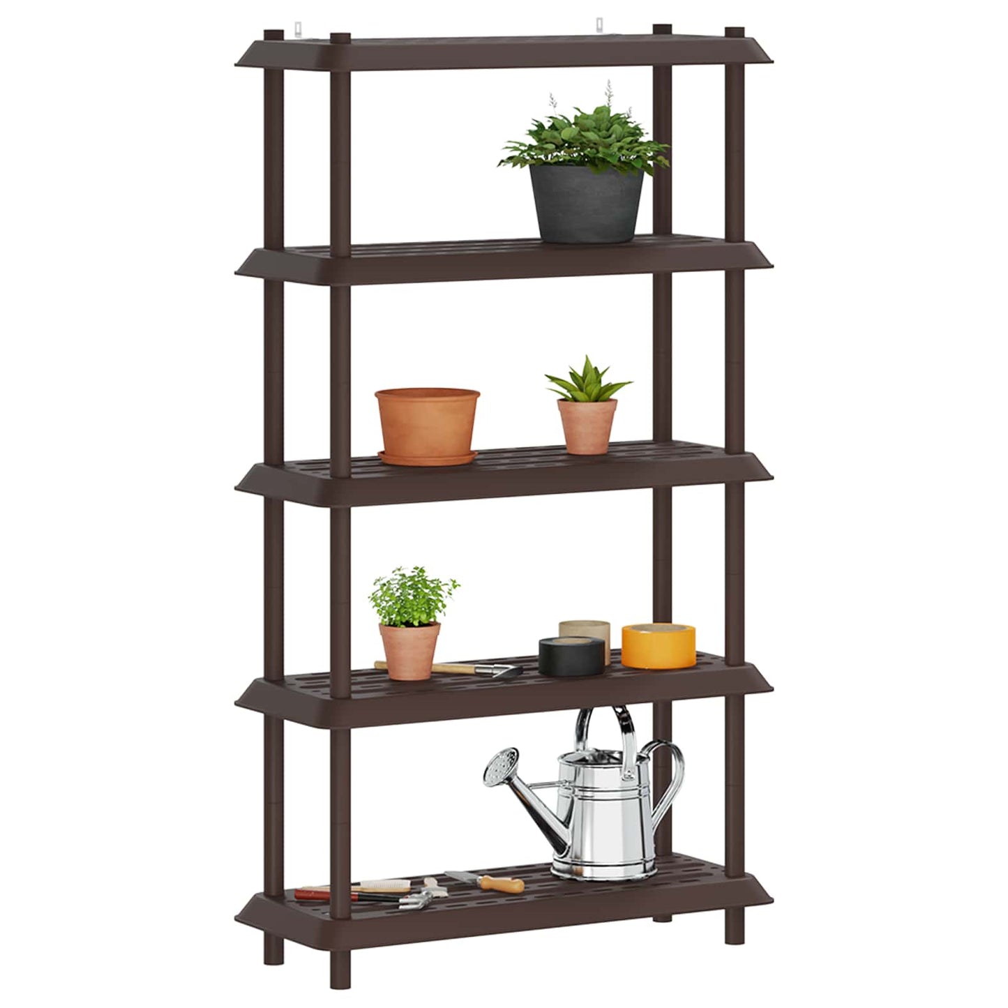 Polc egység 5 szint 100 x 40 x 177 cm PP Barna