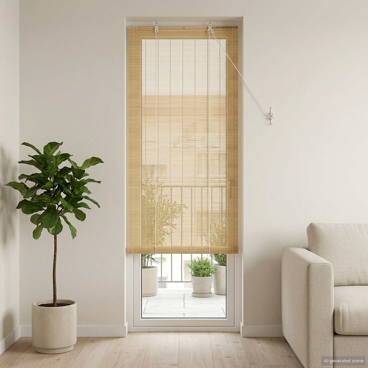 Roletta Természetes 60 x 220 cm Bambusz