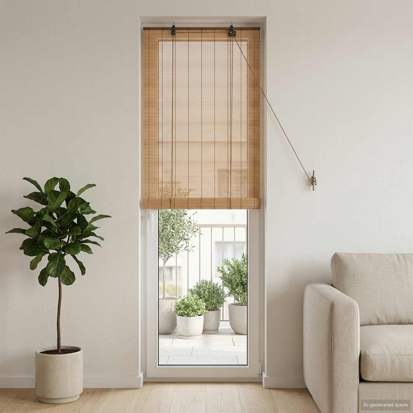 Roletta Barna 60 x 220 cm Bambusz