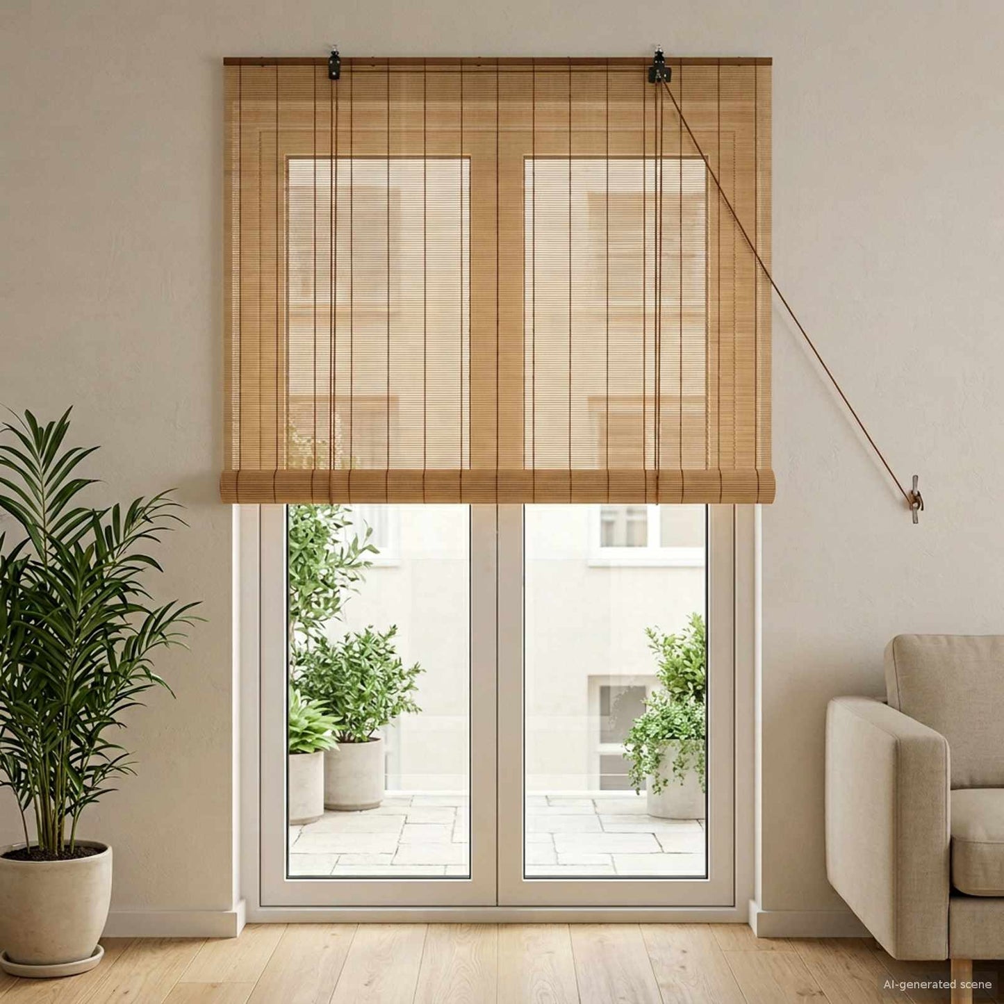 Roletta Barna 90 x 220 cm Bambusz