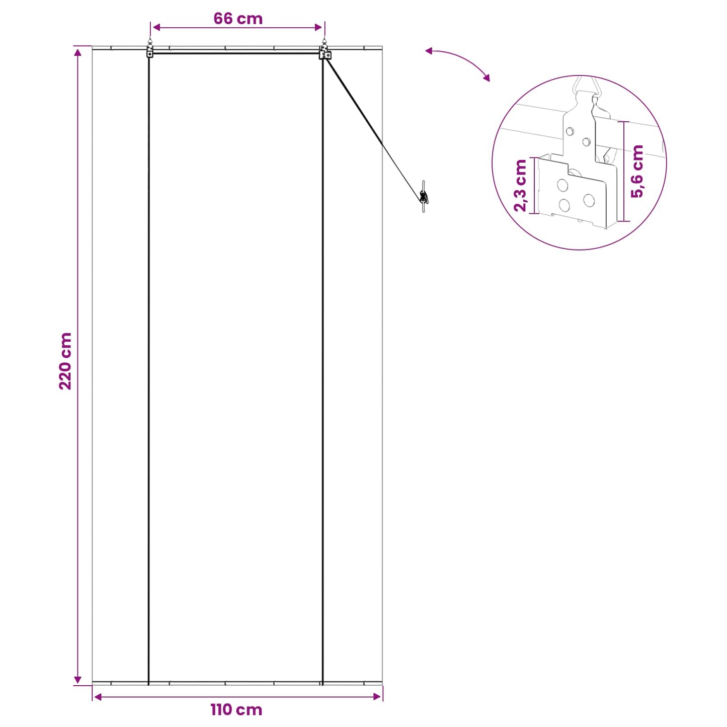 Roletta Barna 110 x 220 cm Bambusz