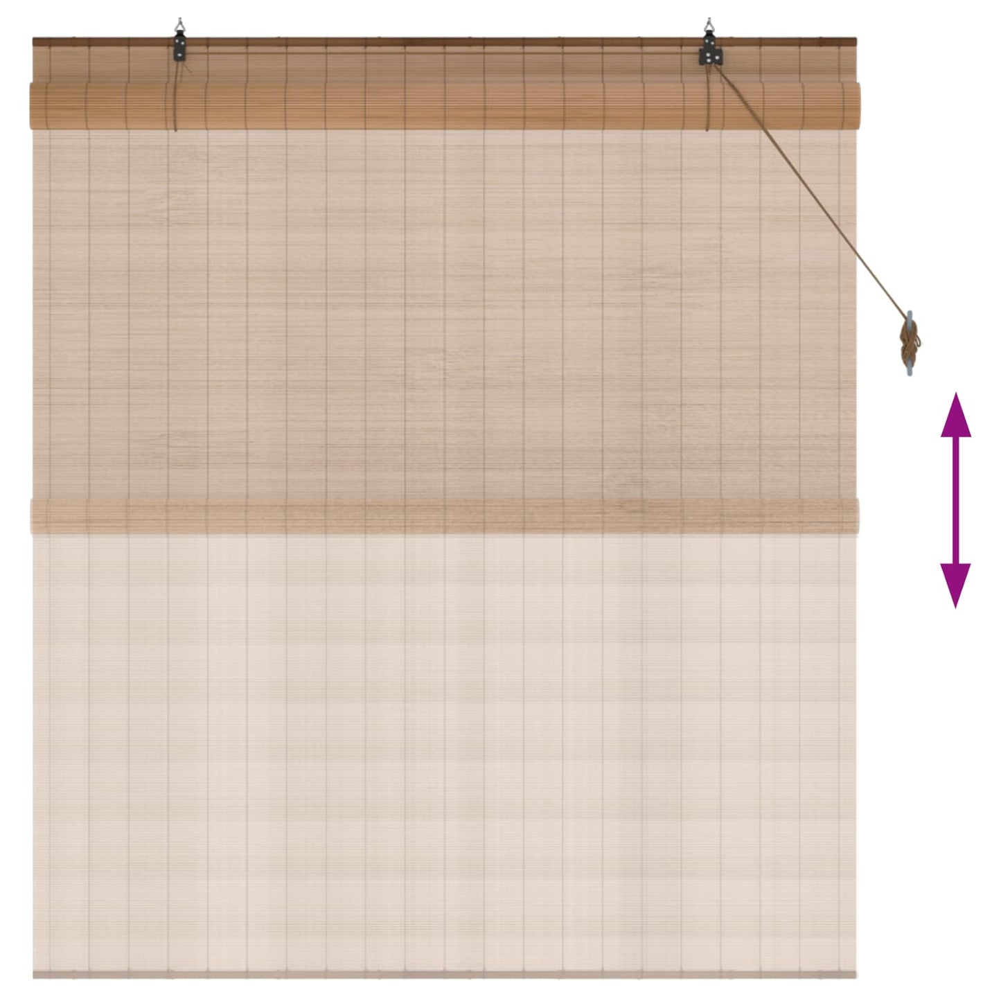 Roletta Barna 130 x 160 cm Bambusz