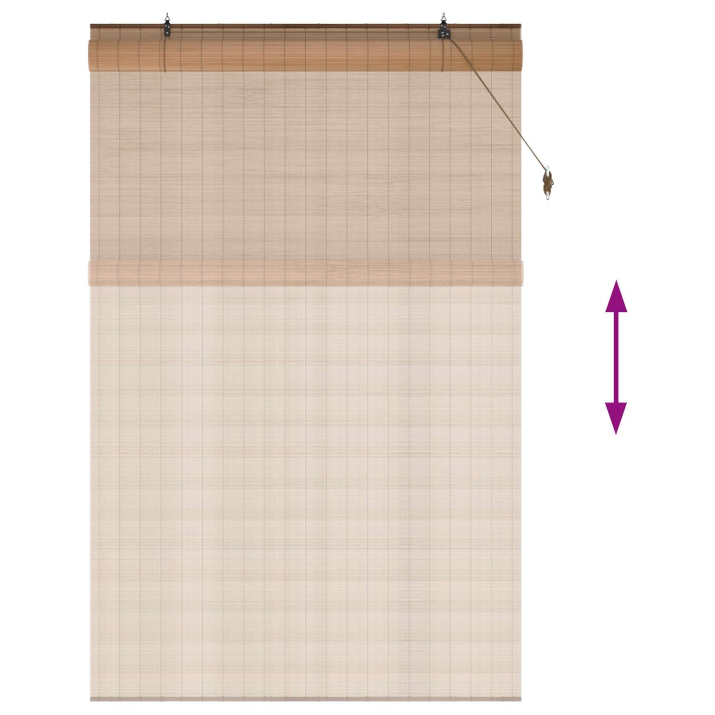 Roletta Barna 130 x 220 cm Bambusz