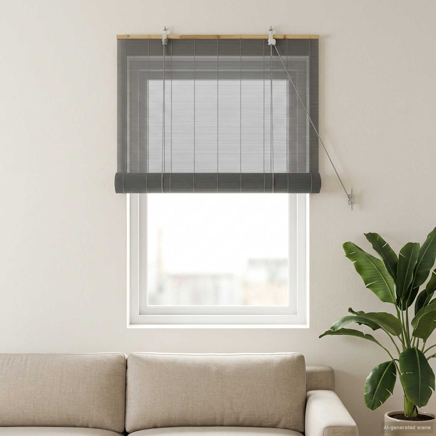 Roletta Szürke 50 x 160 cm Bambusz