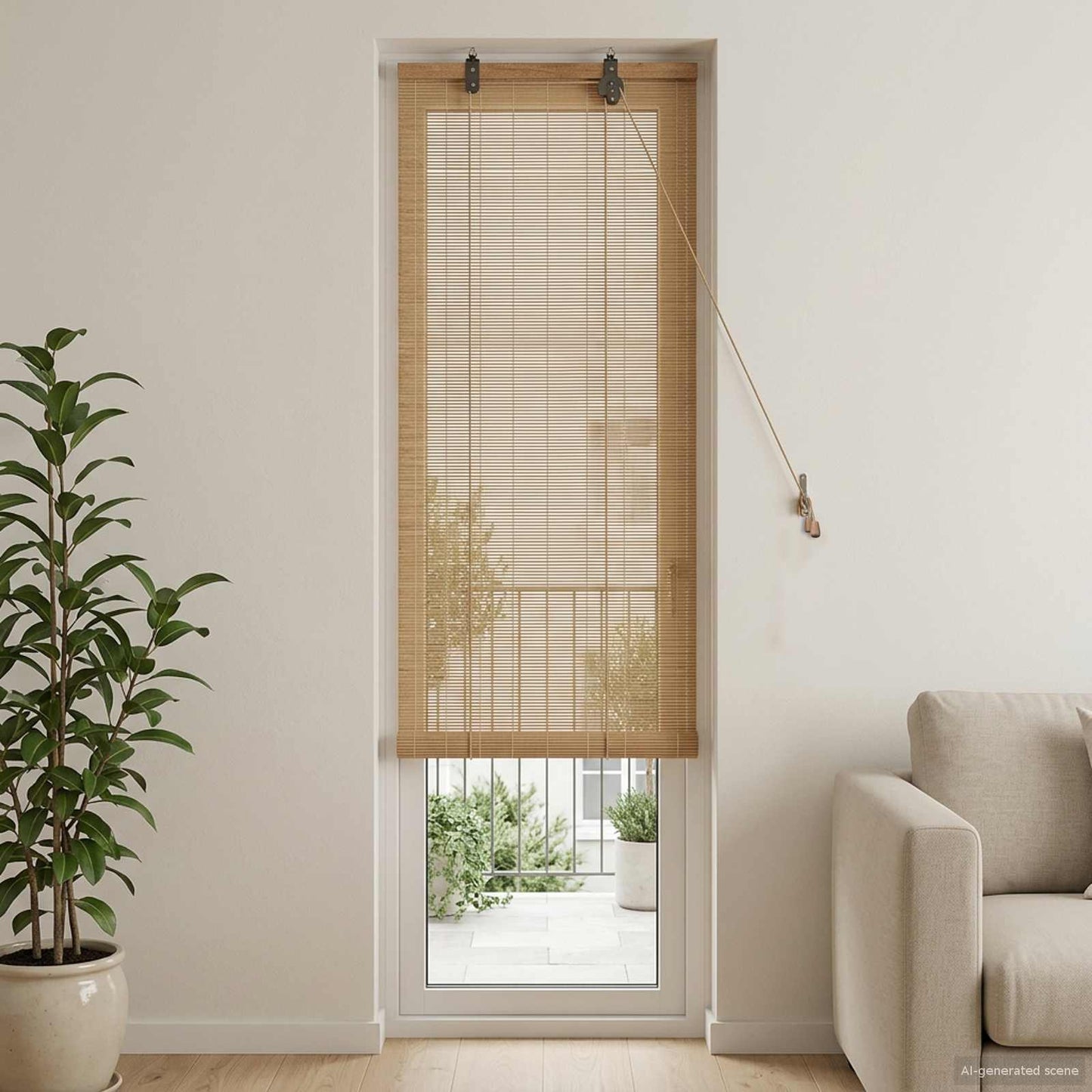 Roletta Barna 70 x 220 cm Bambusz