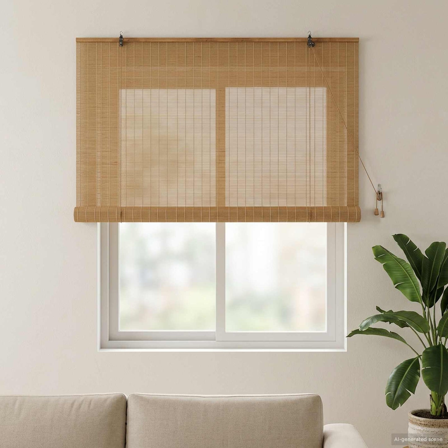 Roletta Barna 130 x 160 cm Bambusz