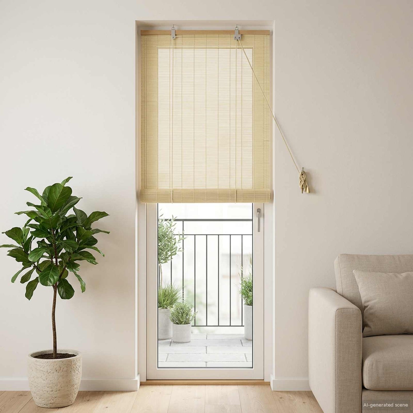 Roletta Természetes 50 x 220 cm Bambusz