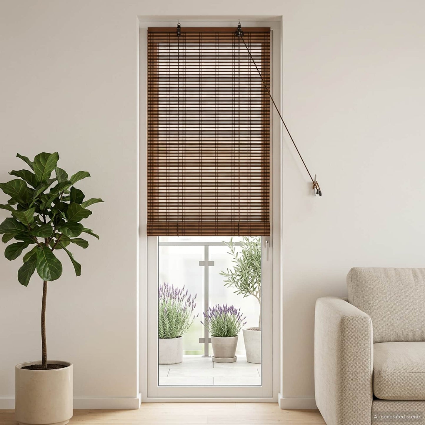 Roletta Barna 50 x 220 cm Bambusz