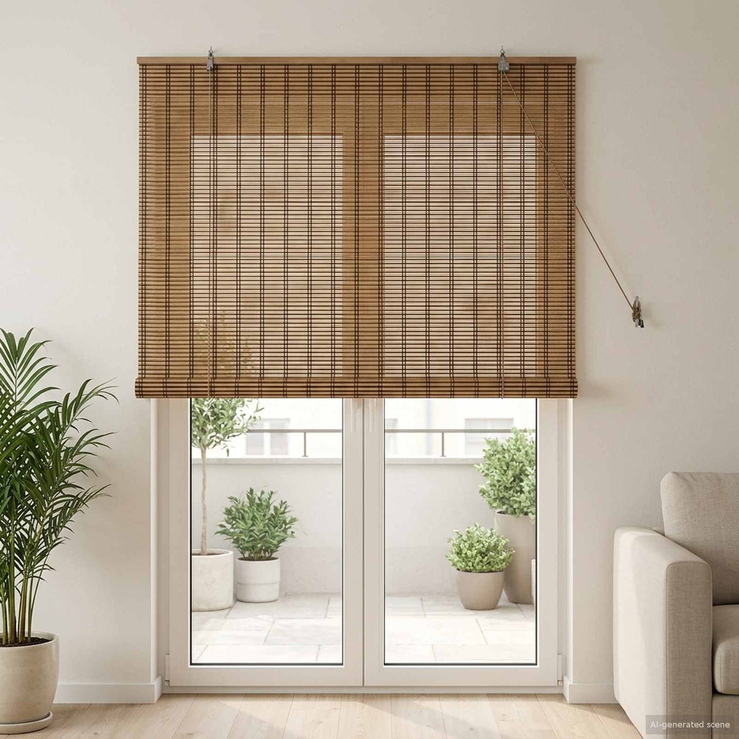 Roletta Barna 130 x 220 cm Bambusz