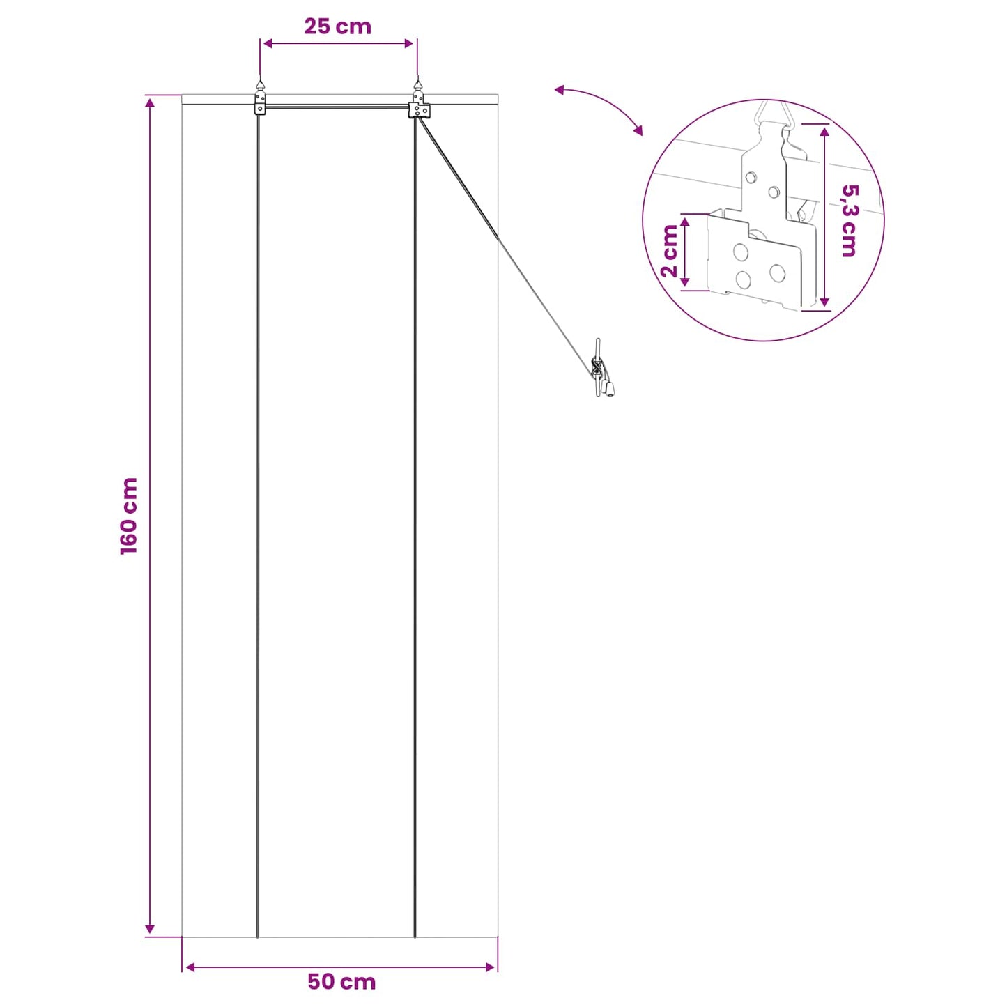 Roletta Barna 50 x 160 cm Bambusz