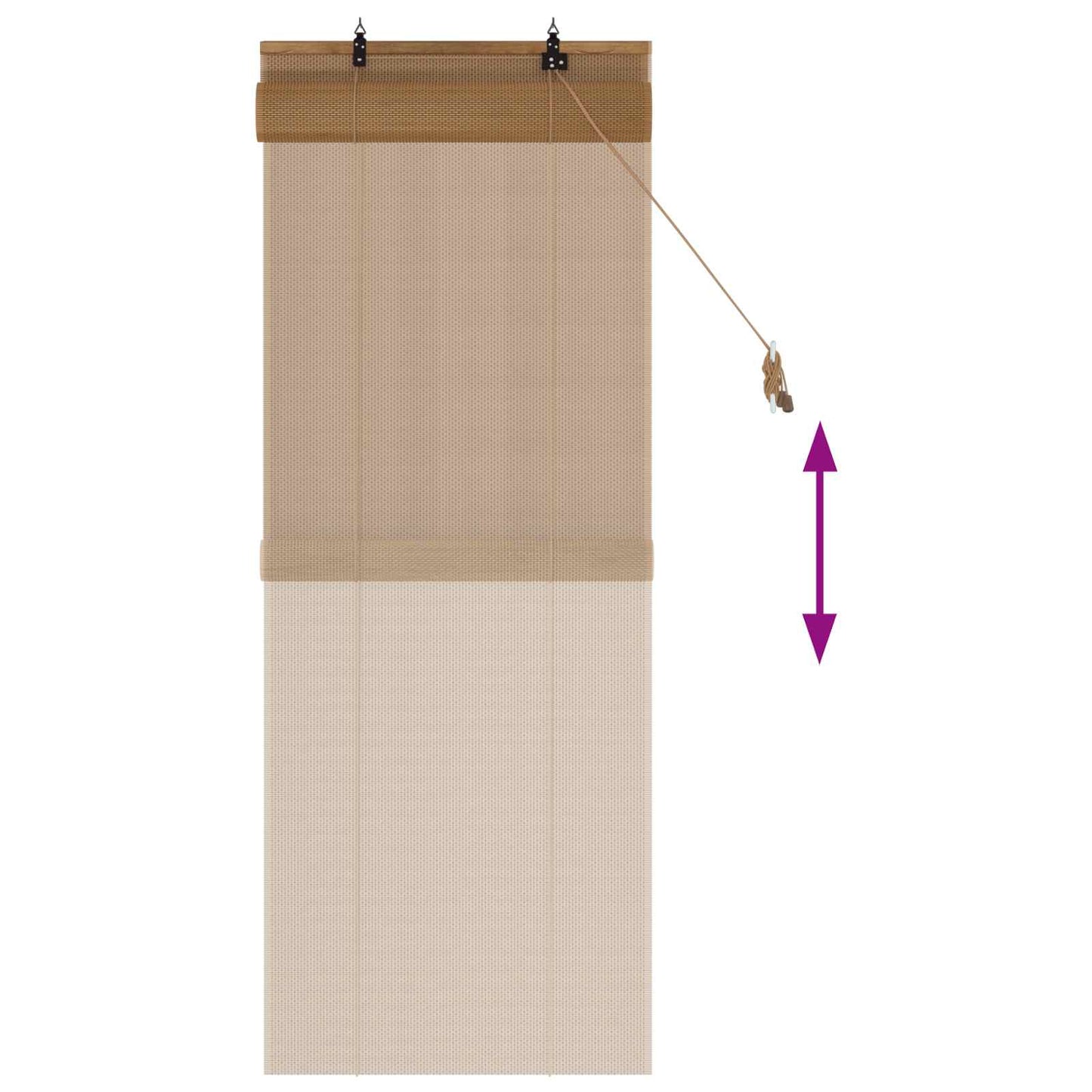 Roletta Barna 70 x 160 cm Bambusz