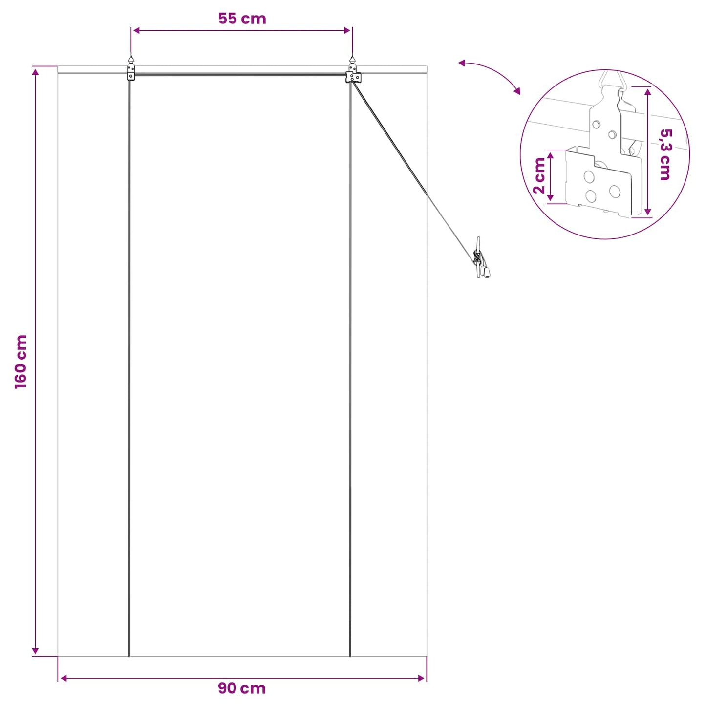 Roletta Barna 90 x 160 cm Bambusz