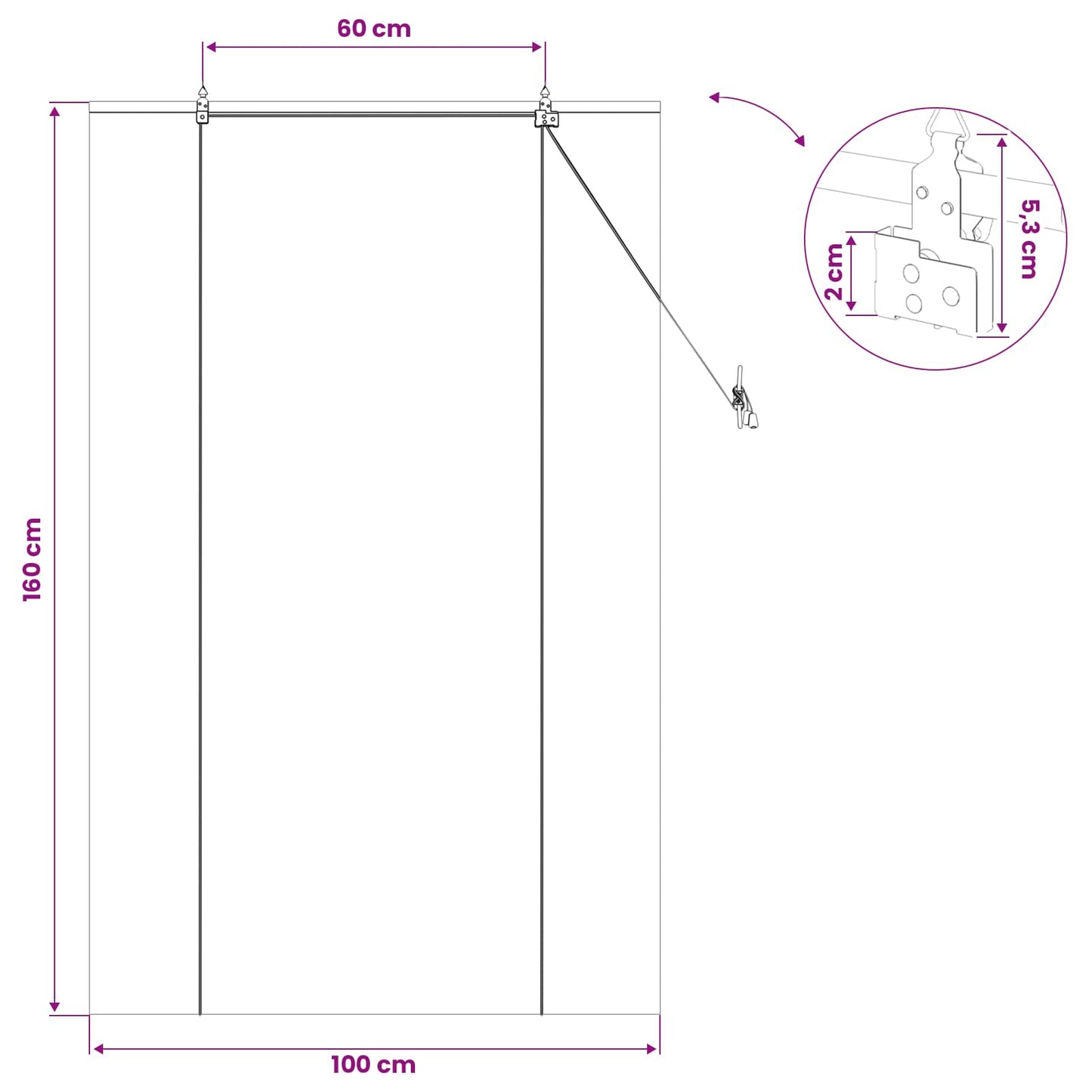 Roletta Barna 100 x 160 cm Bambusz