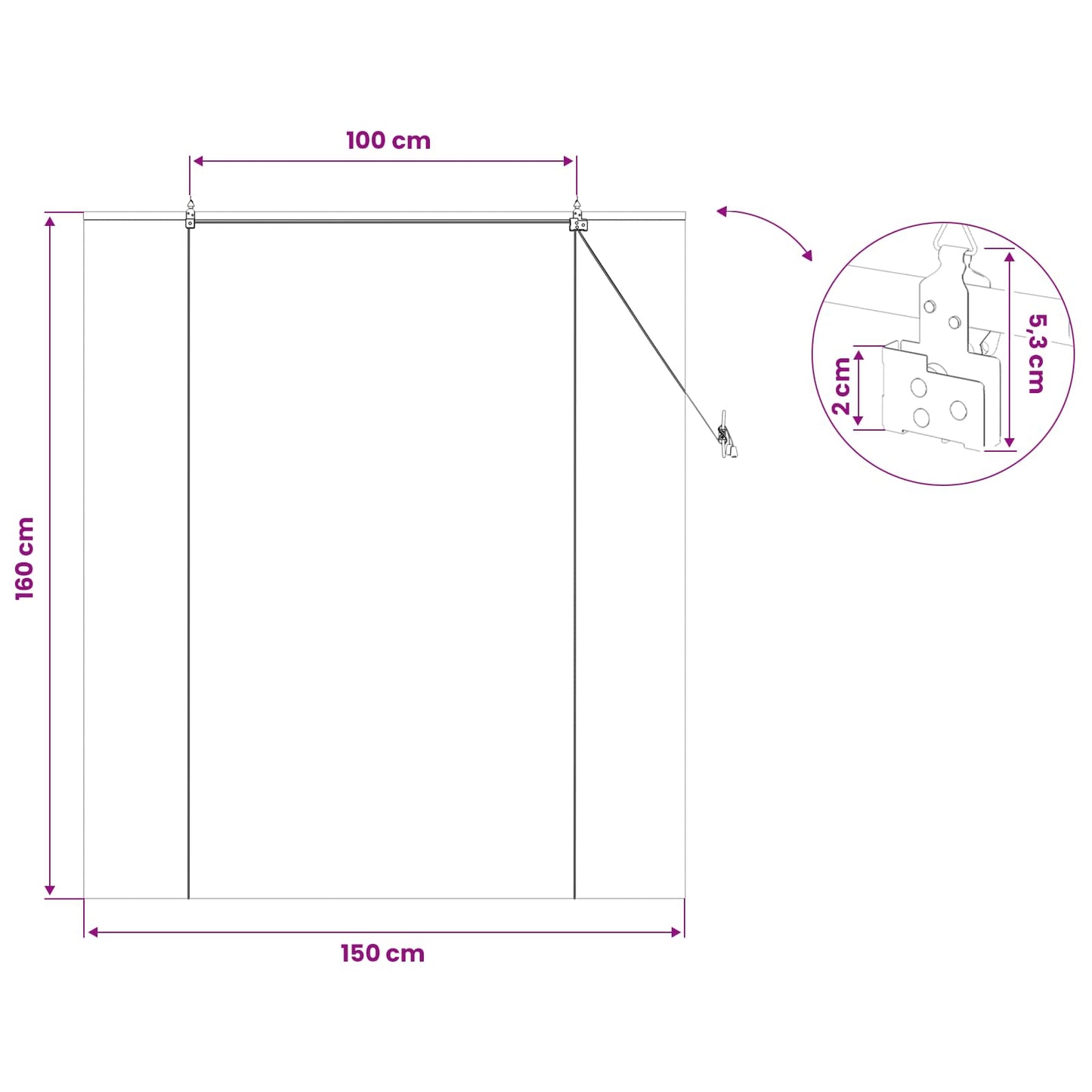 Roletta Barna 150 x 160 cm Bambusz
