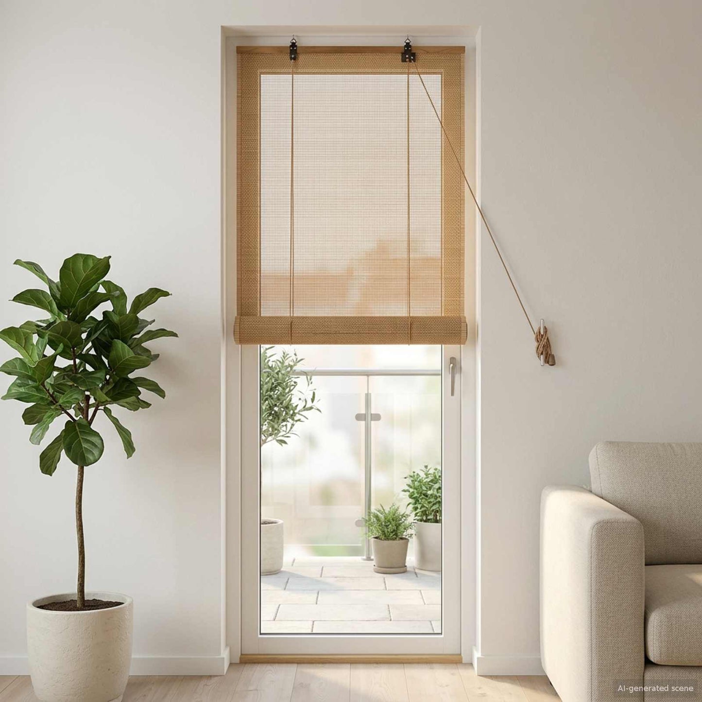 Roletta Barna 70 x 220 cm Bambusz