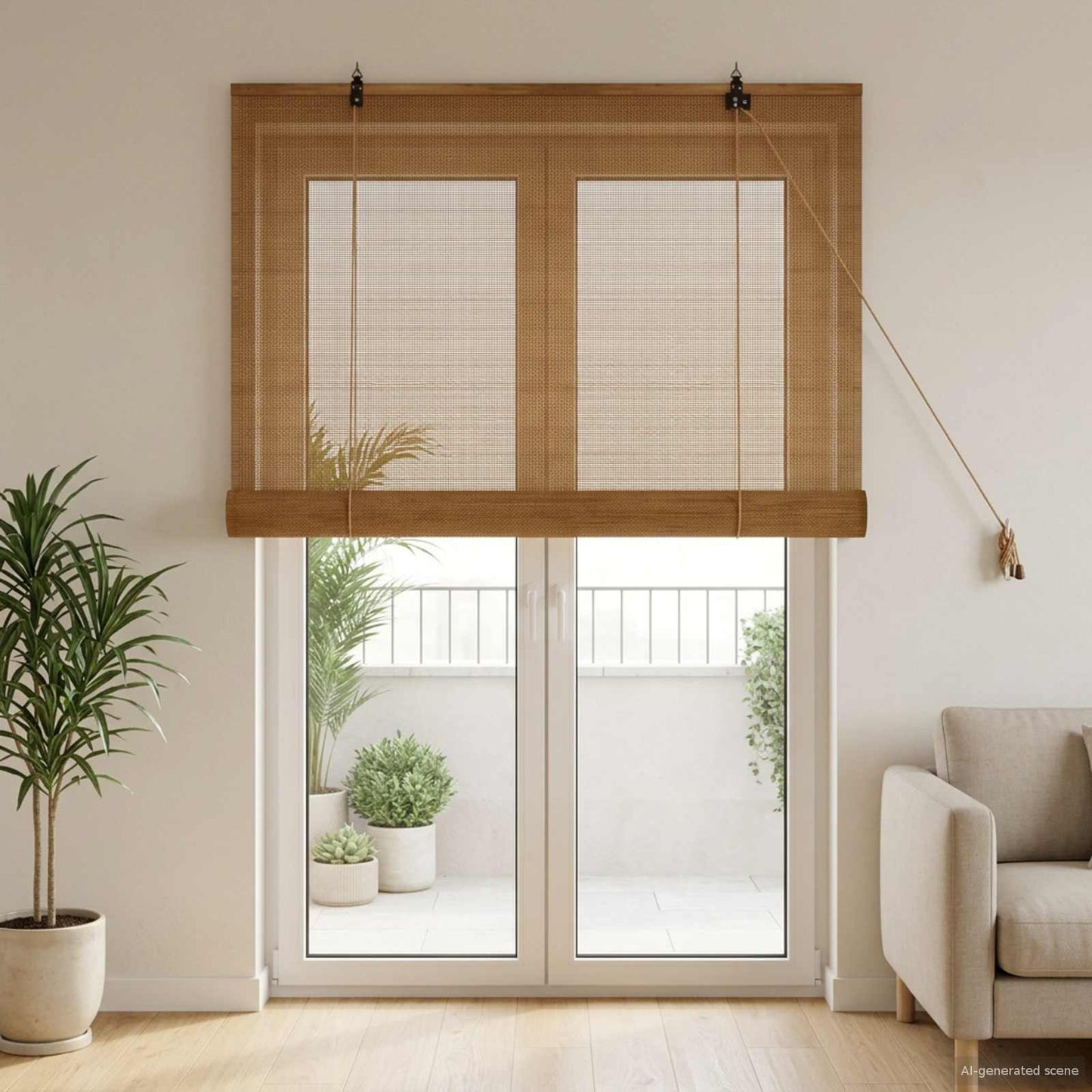 Roletta Barna 110 x 220 cm Bambusz