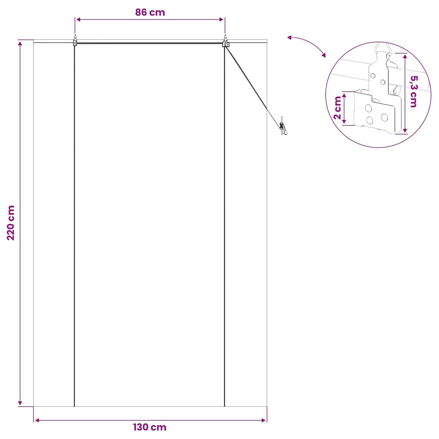 Roletta Barna 130 x 220 cm Bambusz
