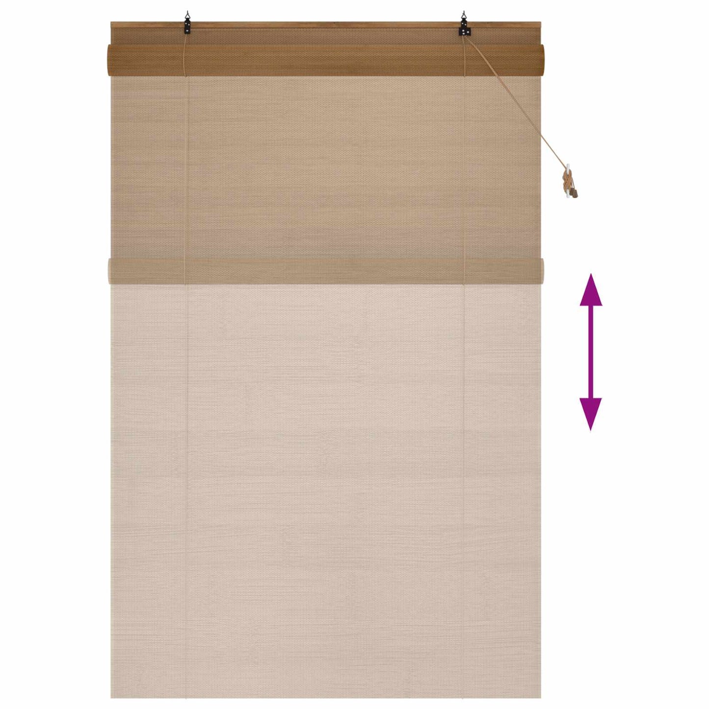 Roletta Barna 150 x 220 cm Bambusz