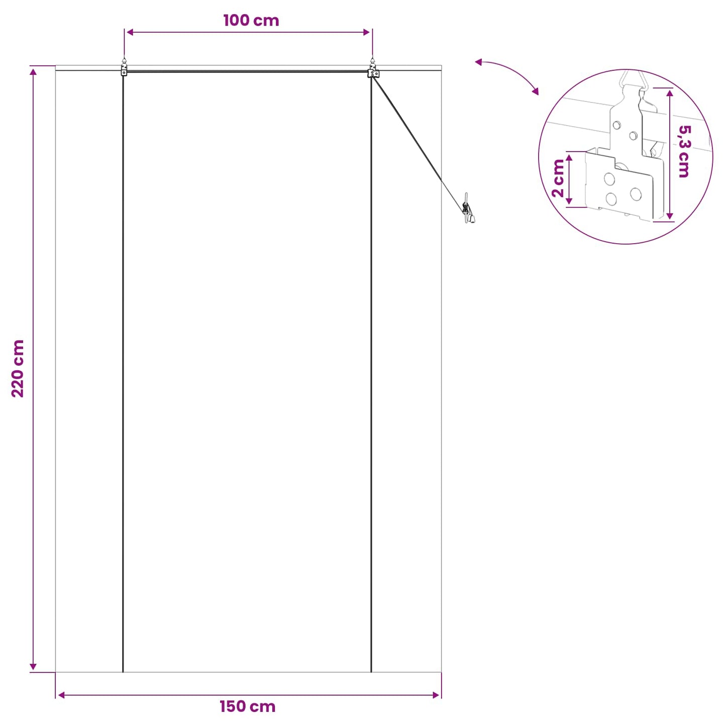 Roletta Barna 150 x 220 cm Bambusz