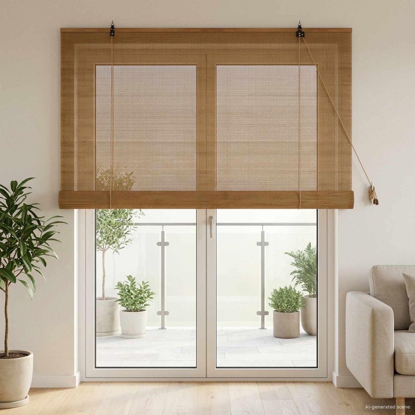 Roletta Barna 160 x 220 cm Bambusz